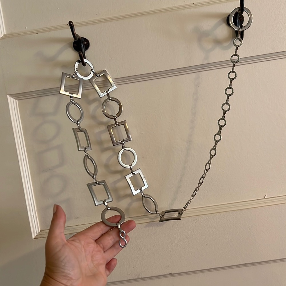 Small, silver, belt